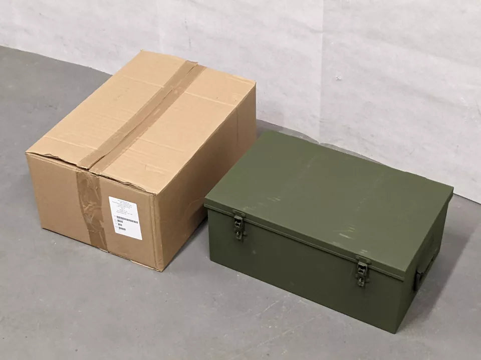 British Army Small Heavy Duty Lockable Field Chest Storage Case Box