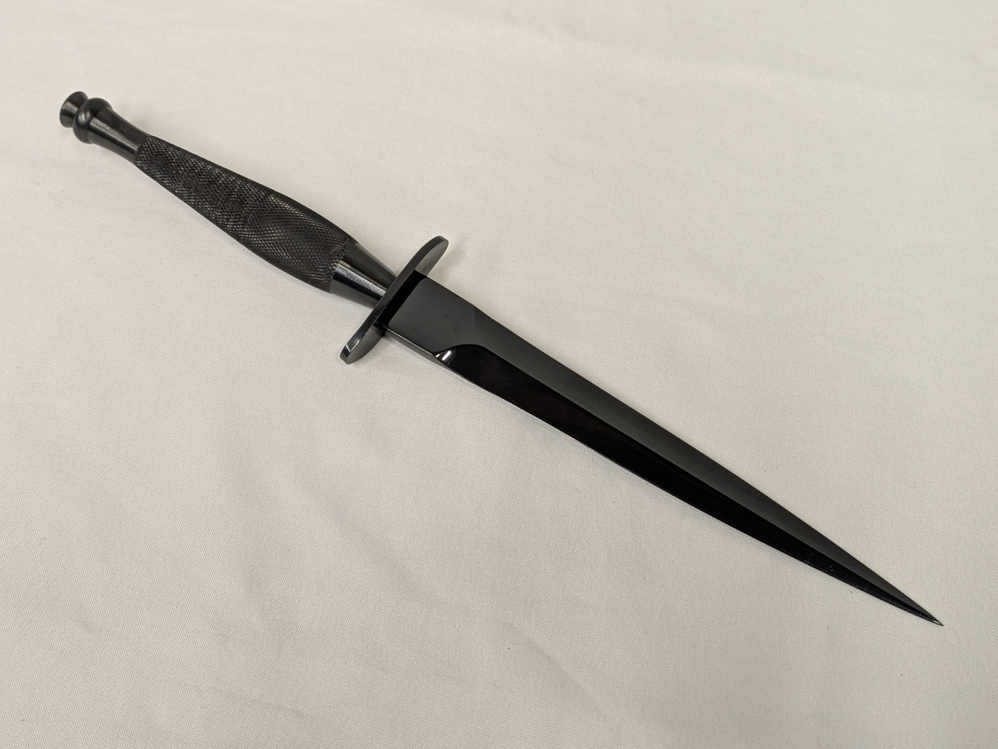 John Nowill & Sons Fairbairn Sykes Black Commando Knife 1st Pattern with Sheath