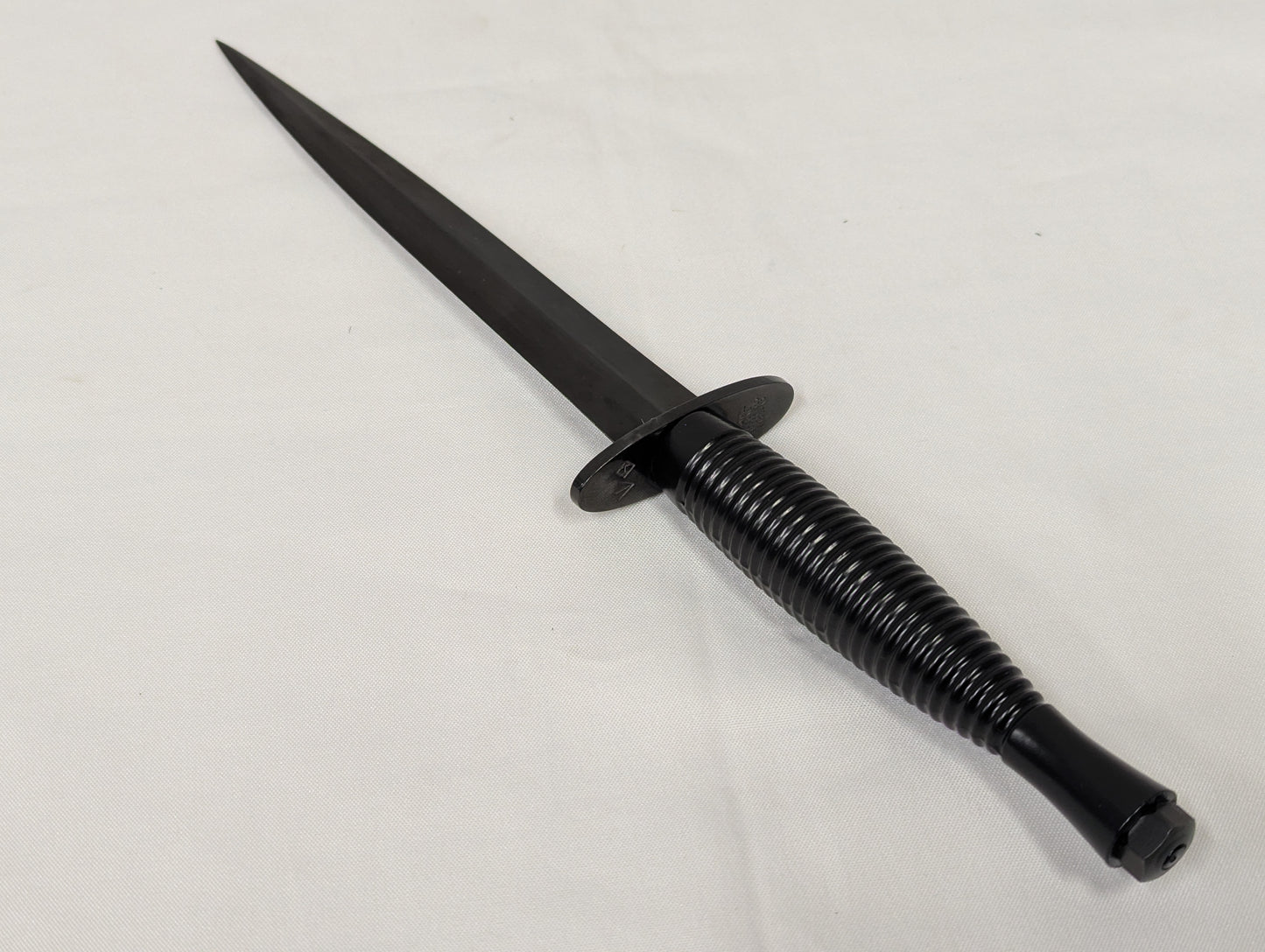 John Nowill & Sons Fairbairn Sykes Black Commando Knife 3rd Pattern with Leg Sheath