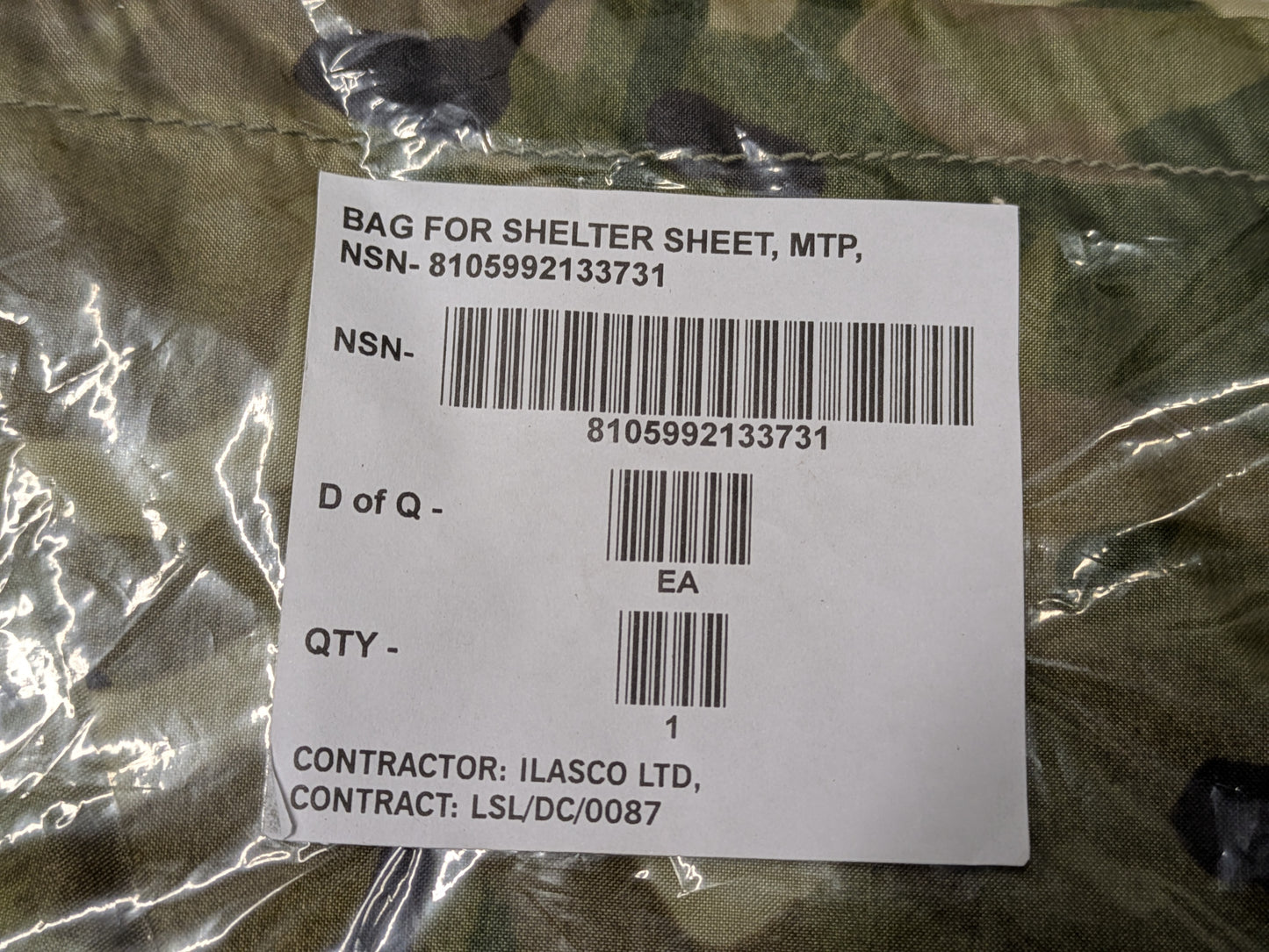 MTP Camo Basha Ground Sheet Waterproof Stuff Sack Bag - NEW