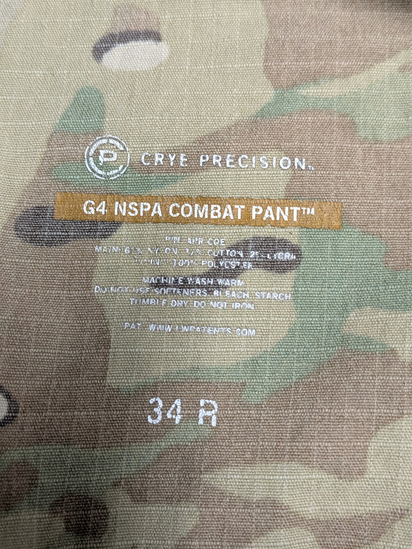 Crye Precision Multicam NSPA G4 Combat Trousers - 34 Regular 34R
