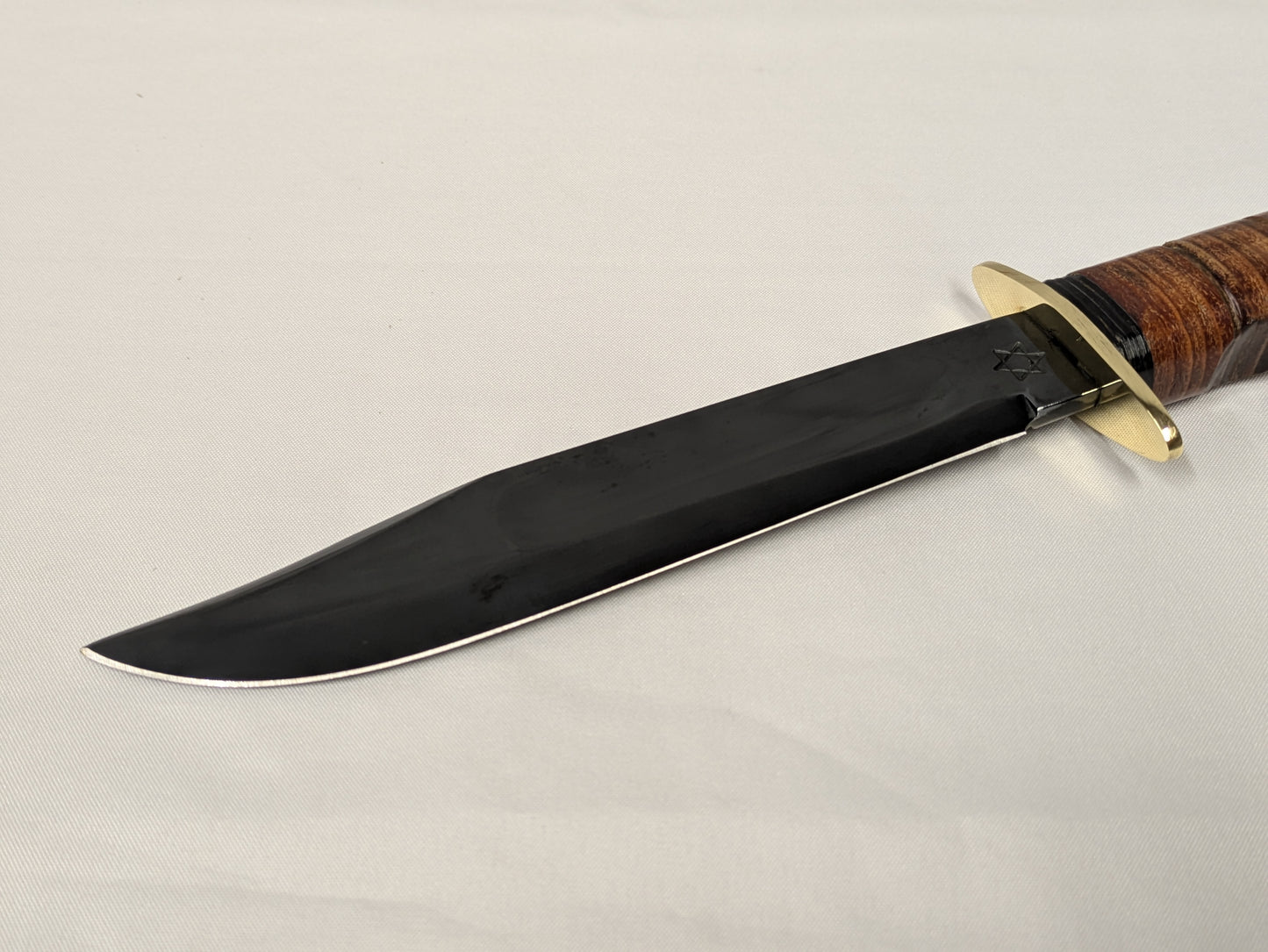 John Nowill & Sons Leather Handle Israeli Army Commando Knife with Sheath