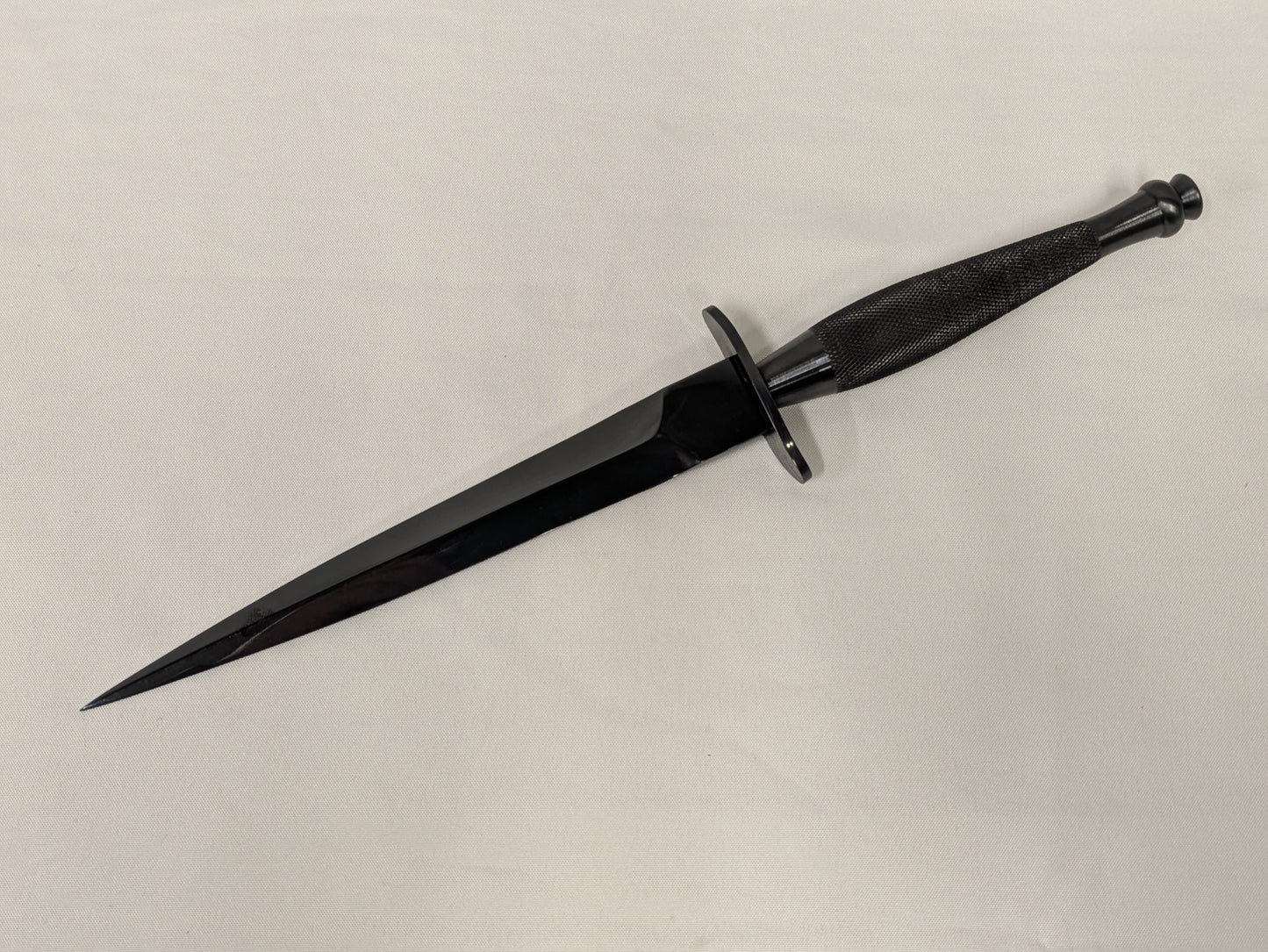 John Nowill & Sons Fairbairn Sykes Black Commando Knife 1st Pattern with Sheath
