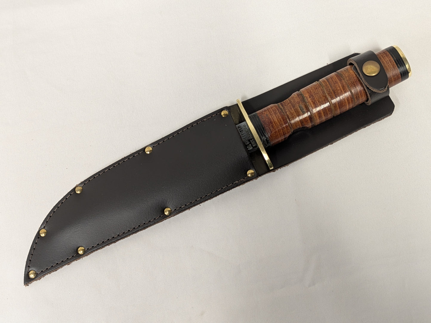 John Nowill & Sons Leather Handle Israeli Army Commando Knife with Sheath
