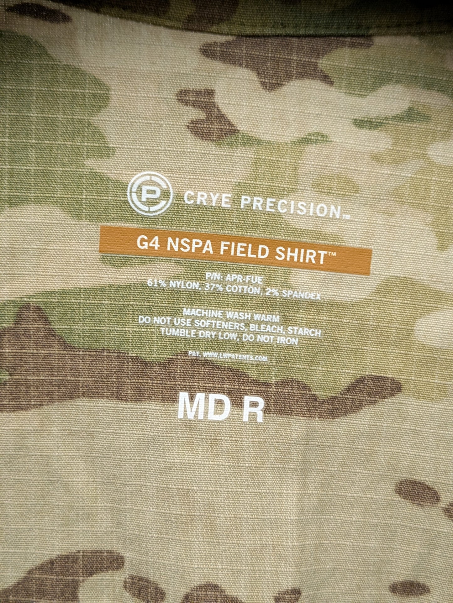 Crye Precision Multicam NSPA G4 Field Shirt - Medium Regular MD R