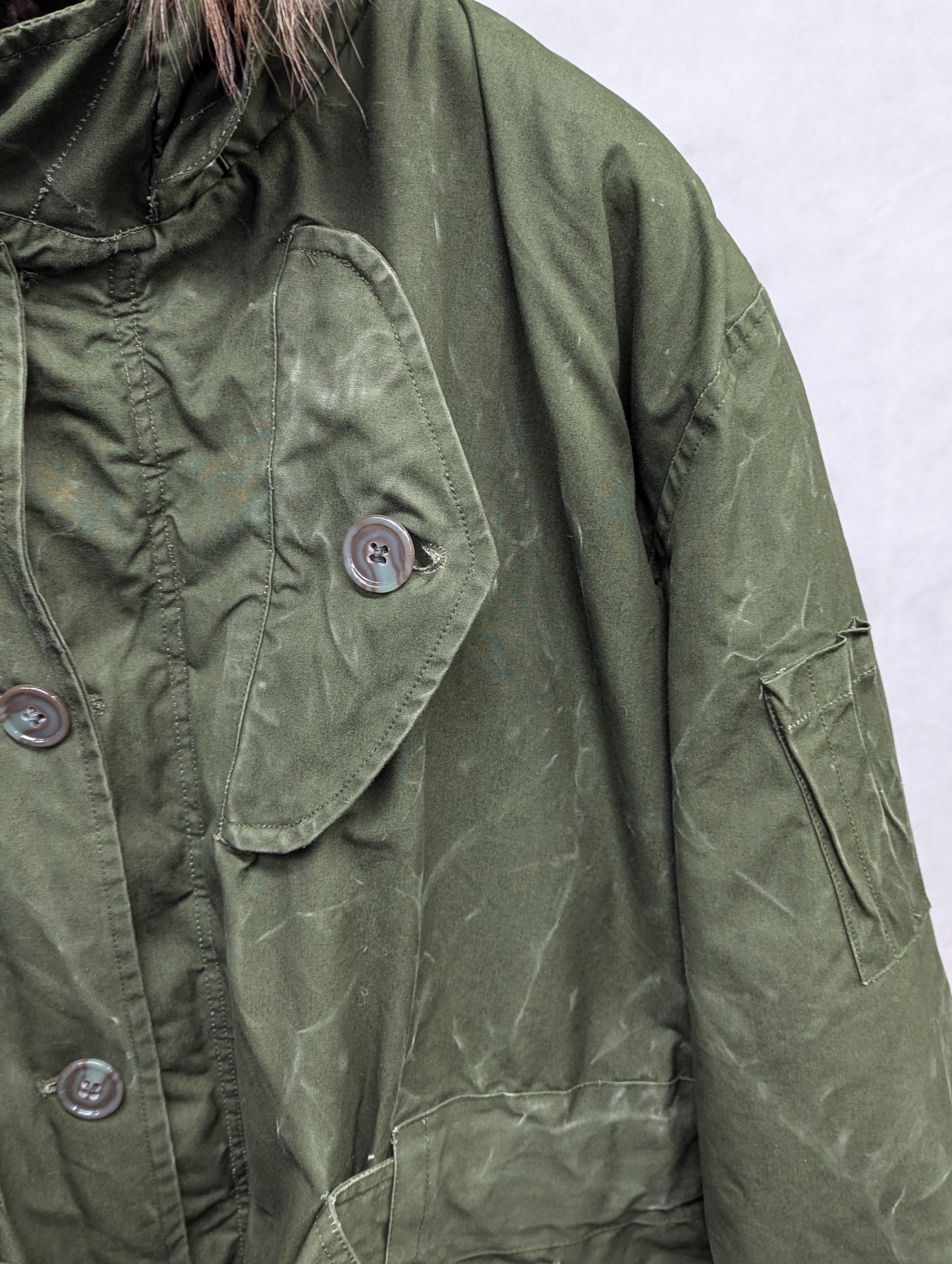 British Army 1951 Pattern Green Ventile Parka Jacket Coat - Size 8