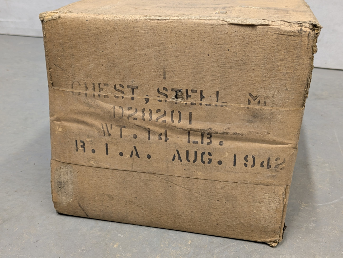 US Military M6 Lockable Portable MBC Tool Box - World War II - Dated 1942