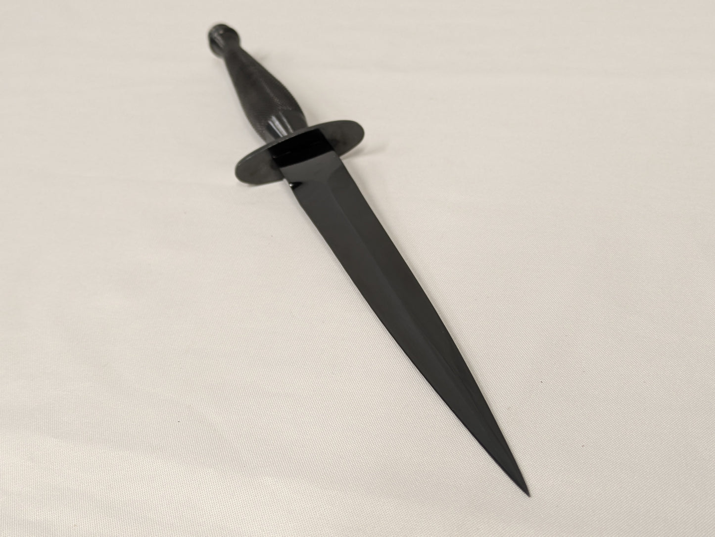 John Nowill & Sons Fairbairn Sykes Black Commando Knife 1st Pattern with Sheath