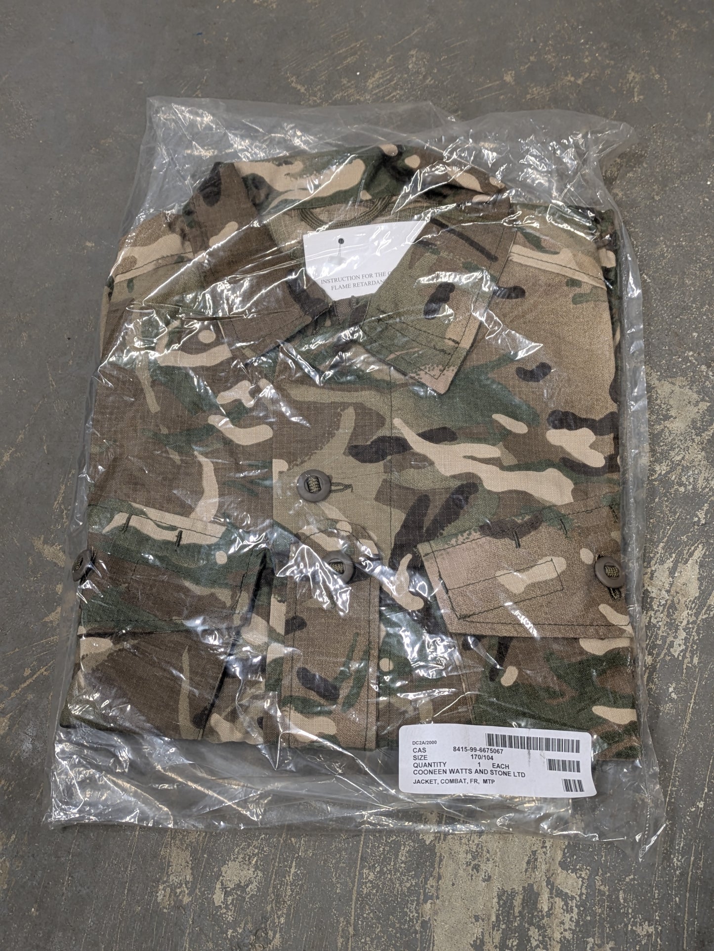 MTP Fire Retardant Combat PCS Shirt Ripstop Jacket