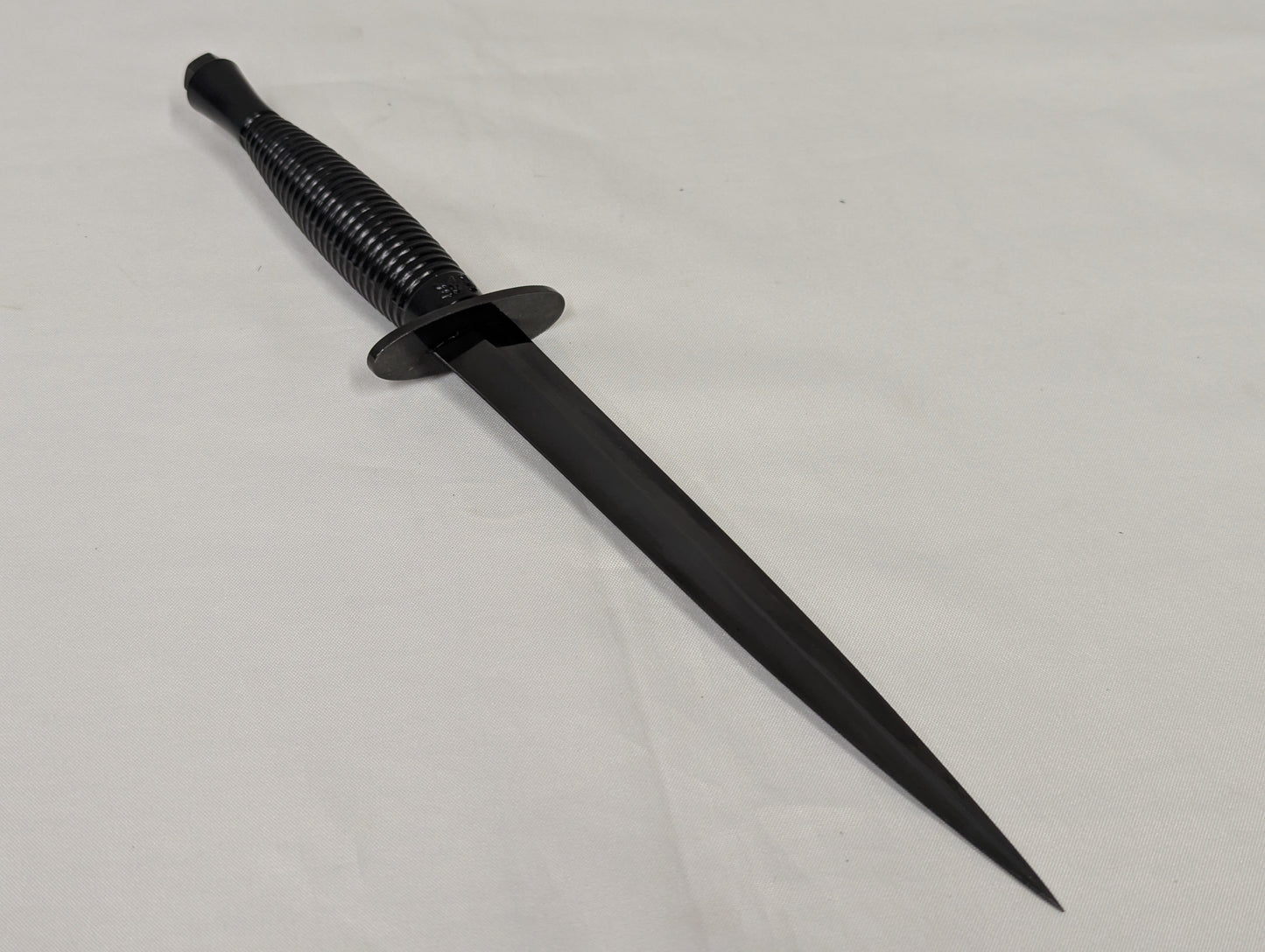 John Nowill & Sons Fairbairn Sykes Black Commando Knife 3rd Pattern with Leg Sheath