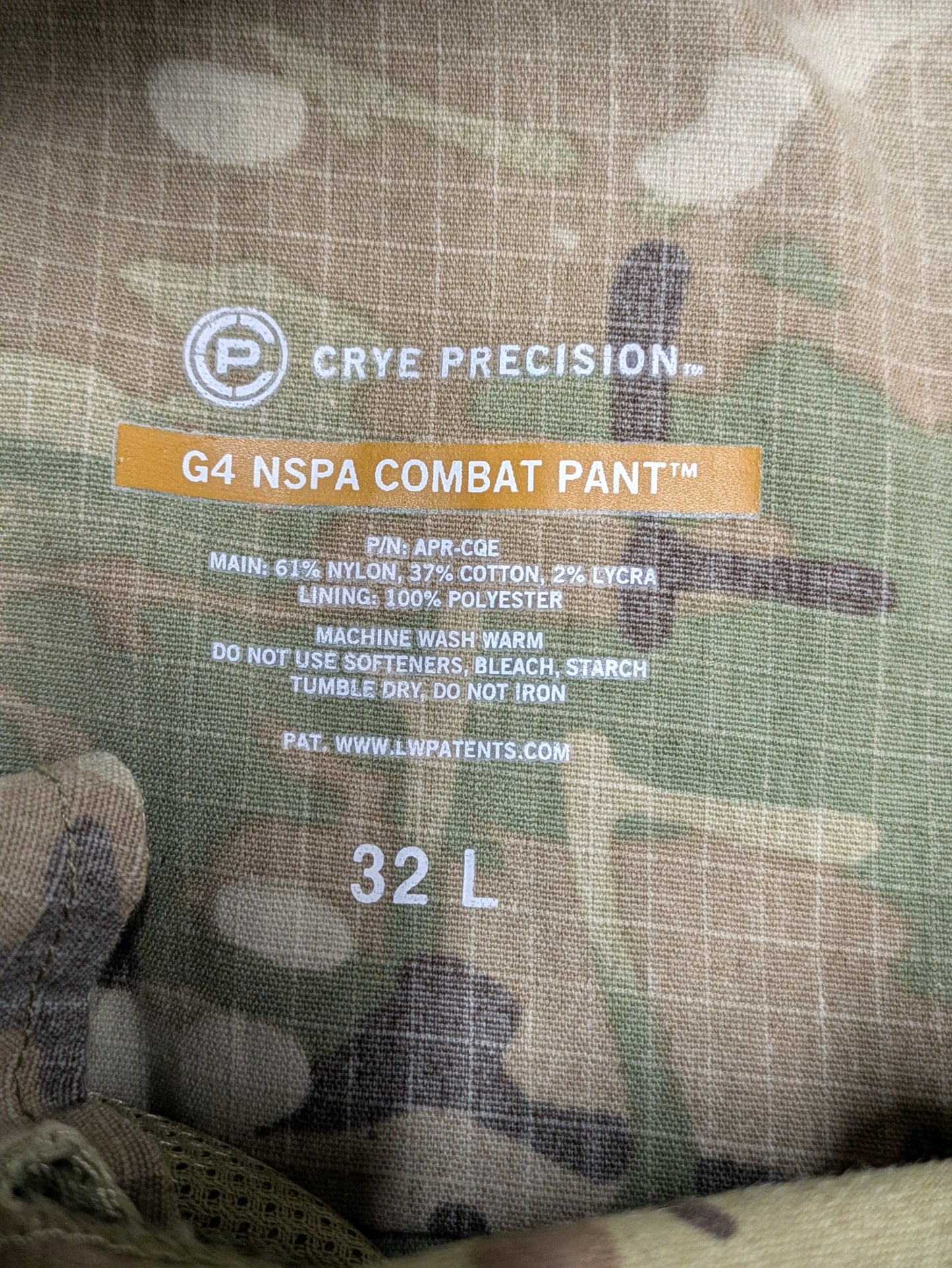 Crye Precision Multicam NSPA G4 Combat Trousers - 32 Long 32L
