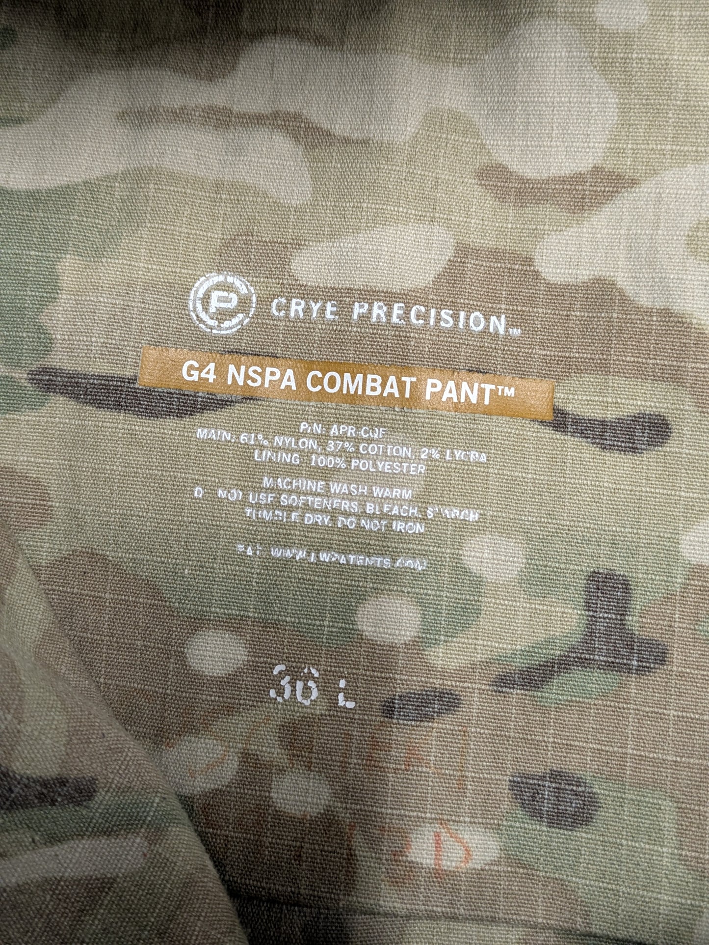 Crye Precision Multicam NSPA G4 Combat Trousers - 36 Long 36L