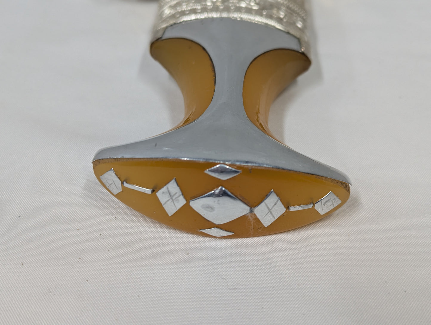 Oman Arabic Silver Khanjer Dagger with Scabbard Vintage