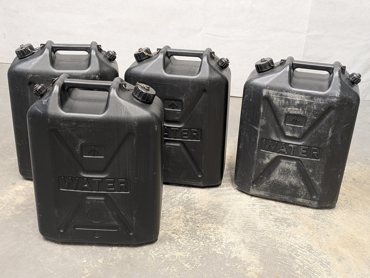 British Army 20L Black Plastic Jerry Can Water Container