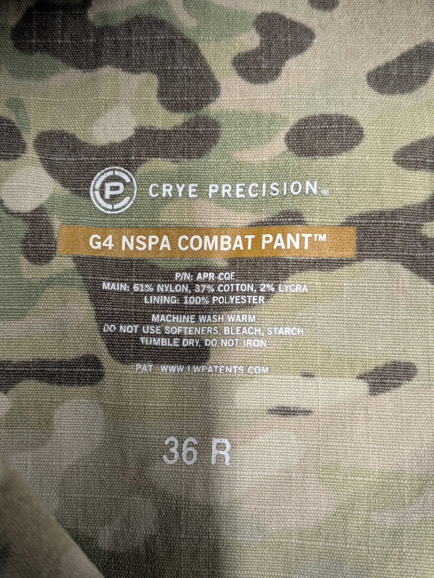 Crye Precision Multicam NSPA G4 Combat Trousers - 36 Regular 36R