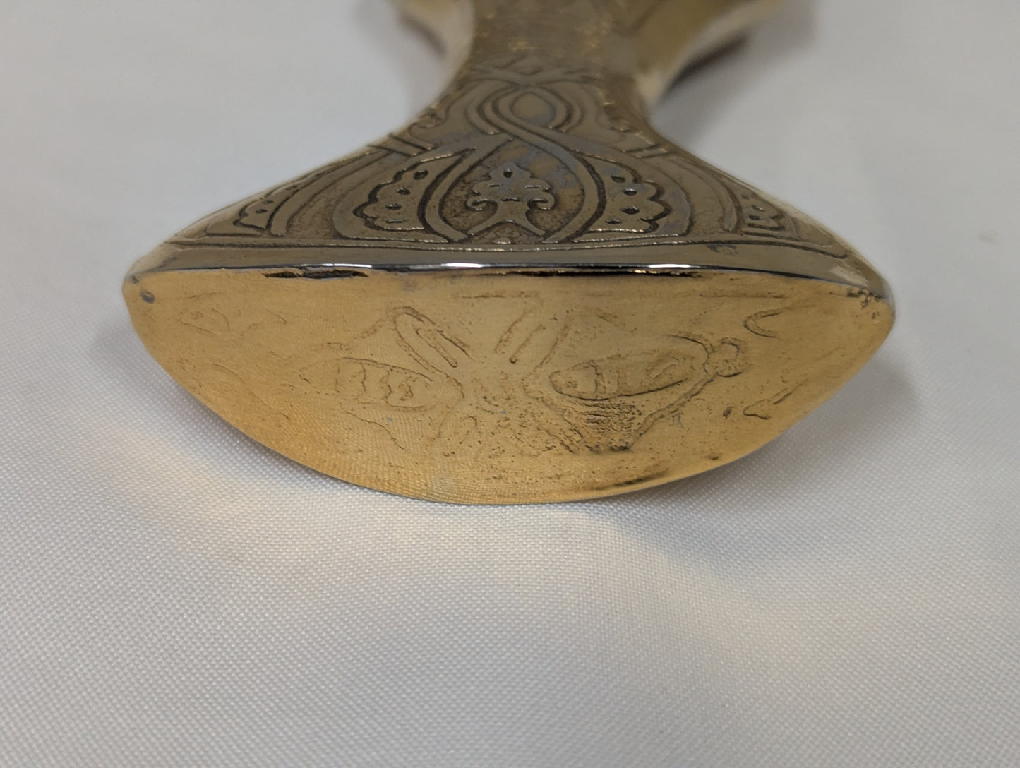 Royal Saudi Arabian Air Force Gold Jambayia Khanjer Dagger with Scabbard Vintage