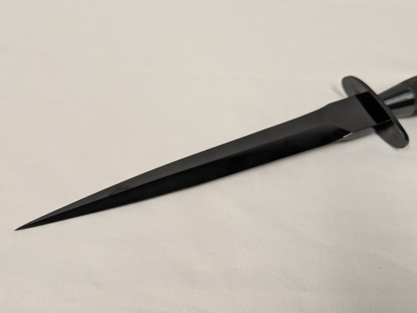 John Nowill & Sons Fairbairn Sykes Black Commando Knife 1st Pattern with Sheath