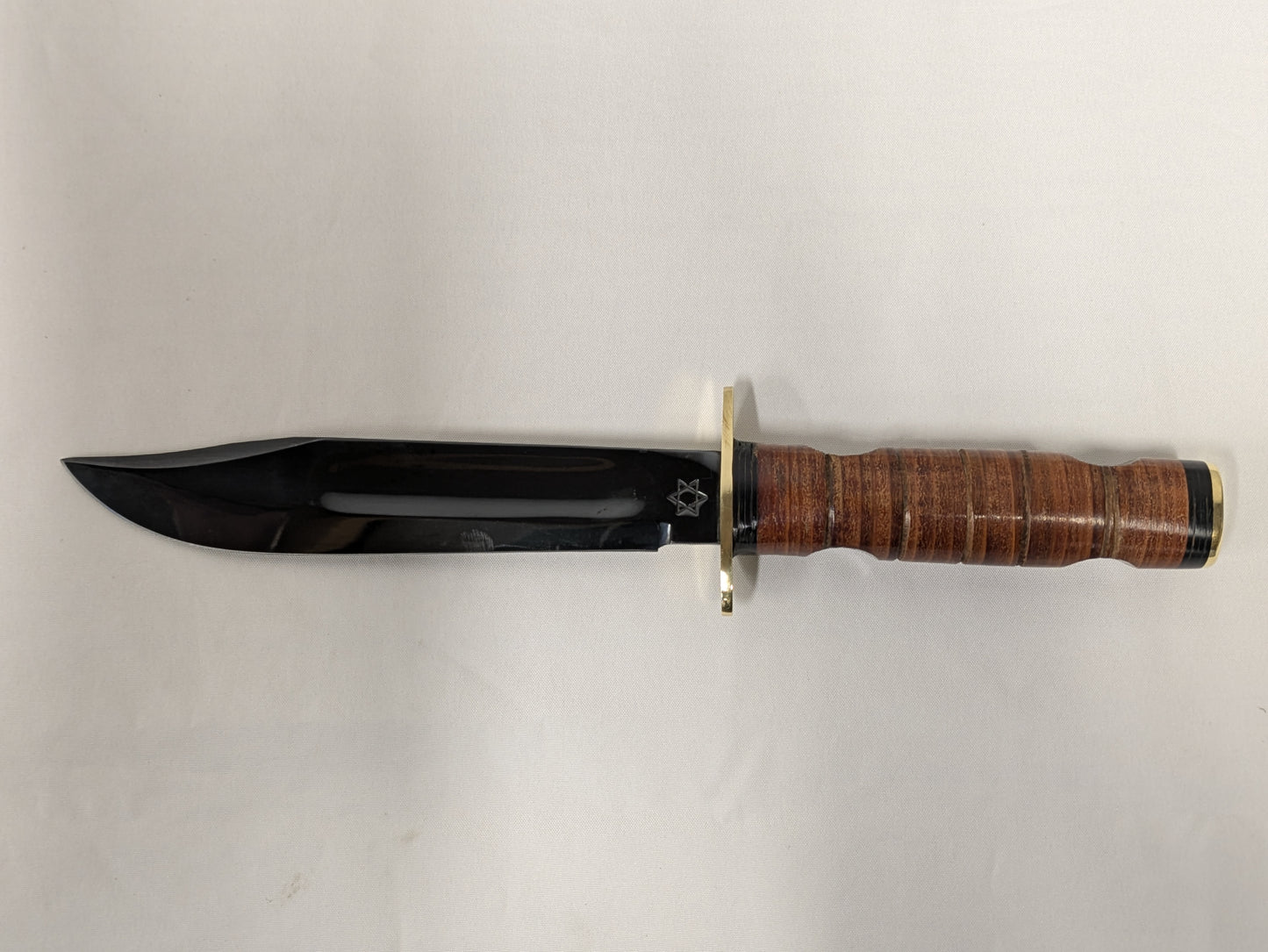 John Nowill & Sons Leather Handle Israeli Army Commando Knife with Sheath