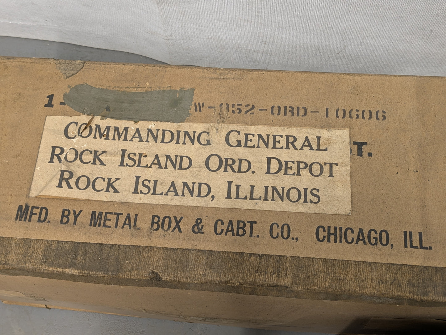 US Military M6 Lockable Portable MBC Tool Box - World War II - Dated 1942