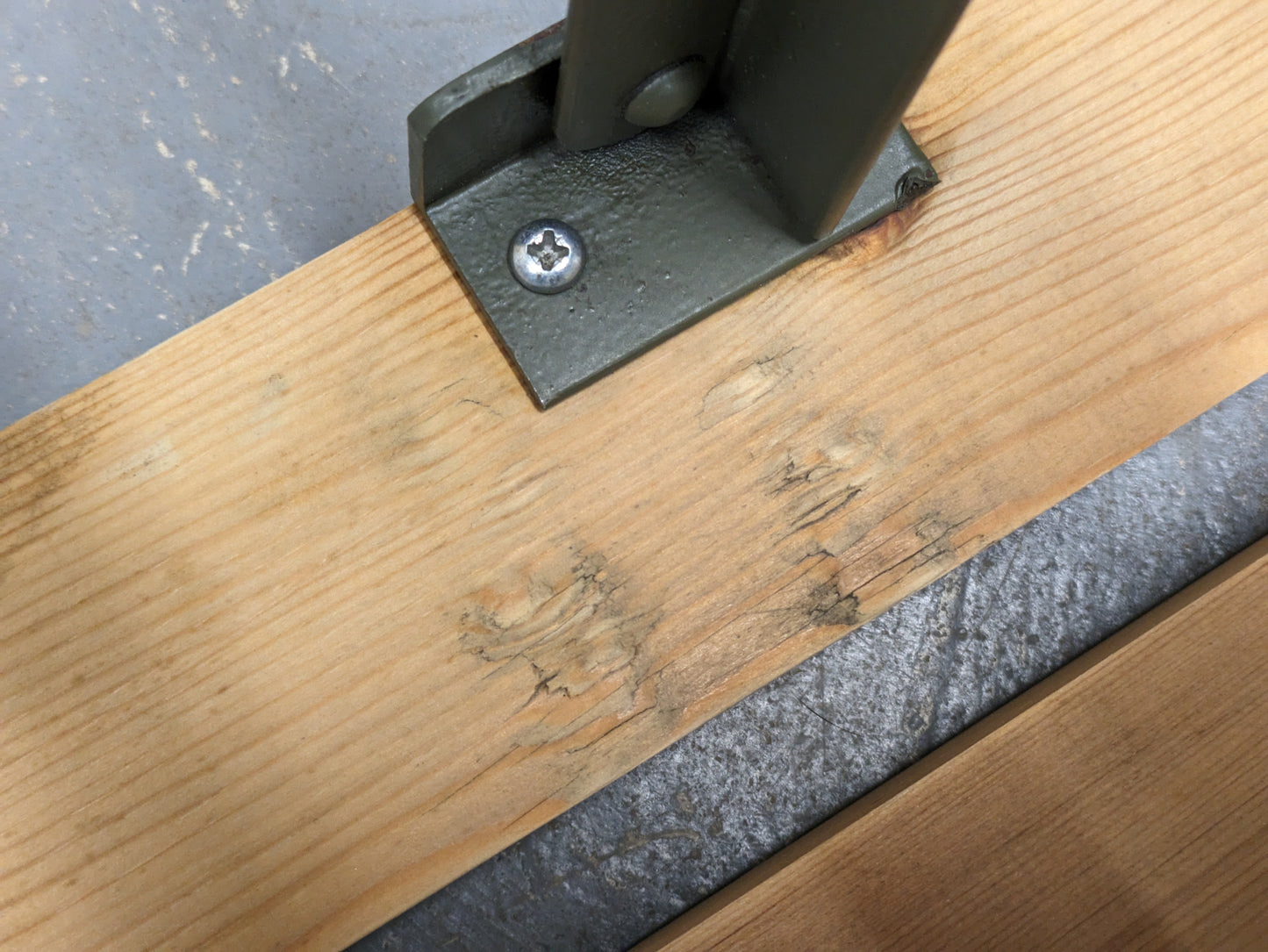 British Army Wooden Trestle Folding Bench