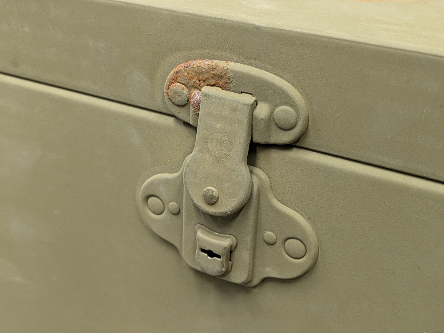 US Military M6 Lockable Portable MBC Tool Box - World War II - Dated 1942