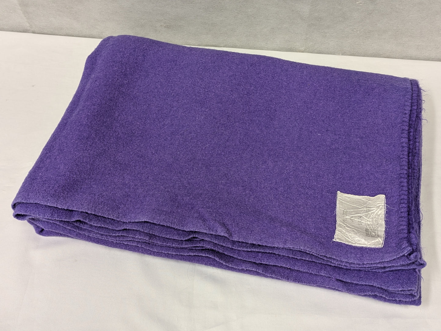 British Army Vintage Wool Thick Woolen Blanket 2.15m x 1.55m - Dated 1974