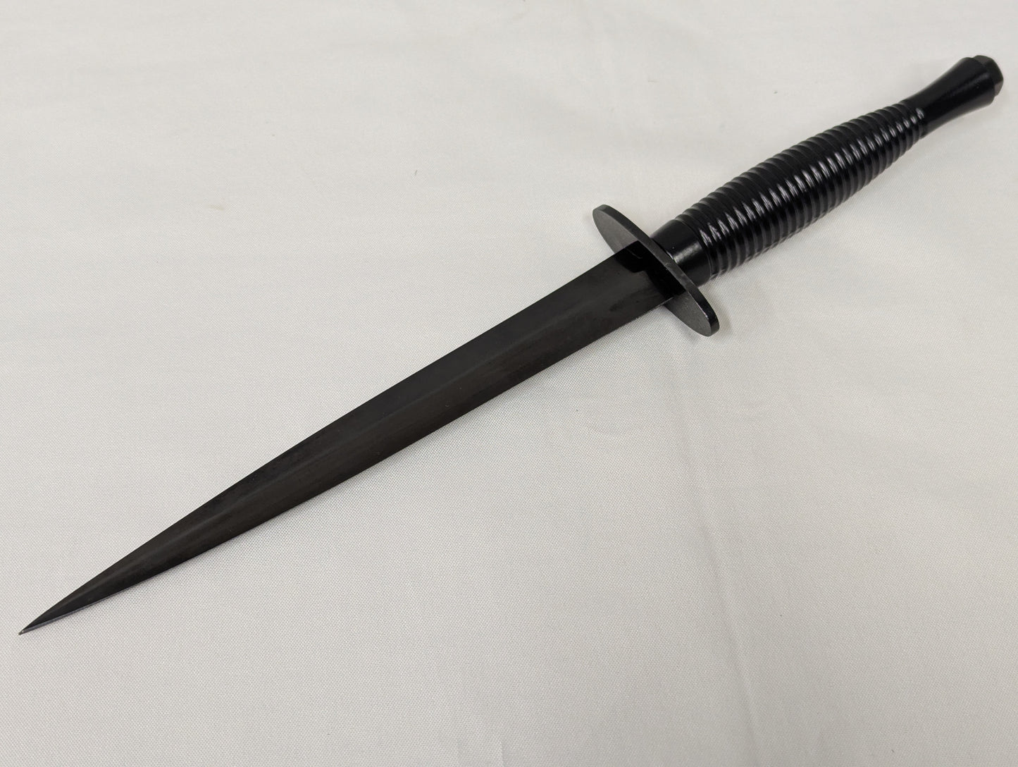 John Nowill & Sons Fairbairn Sykes Black Commando Knife 3rd Pattern with Leg Sheath