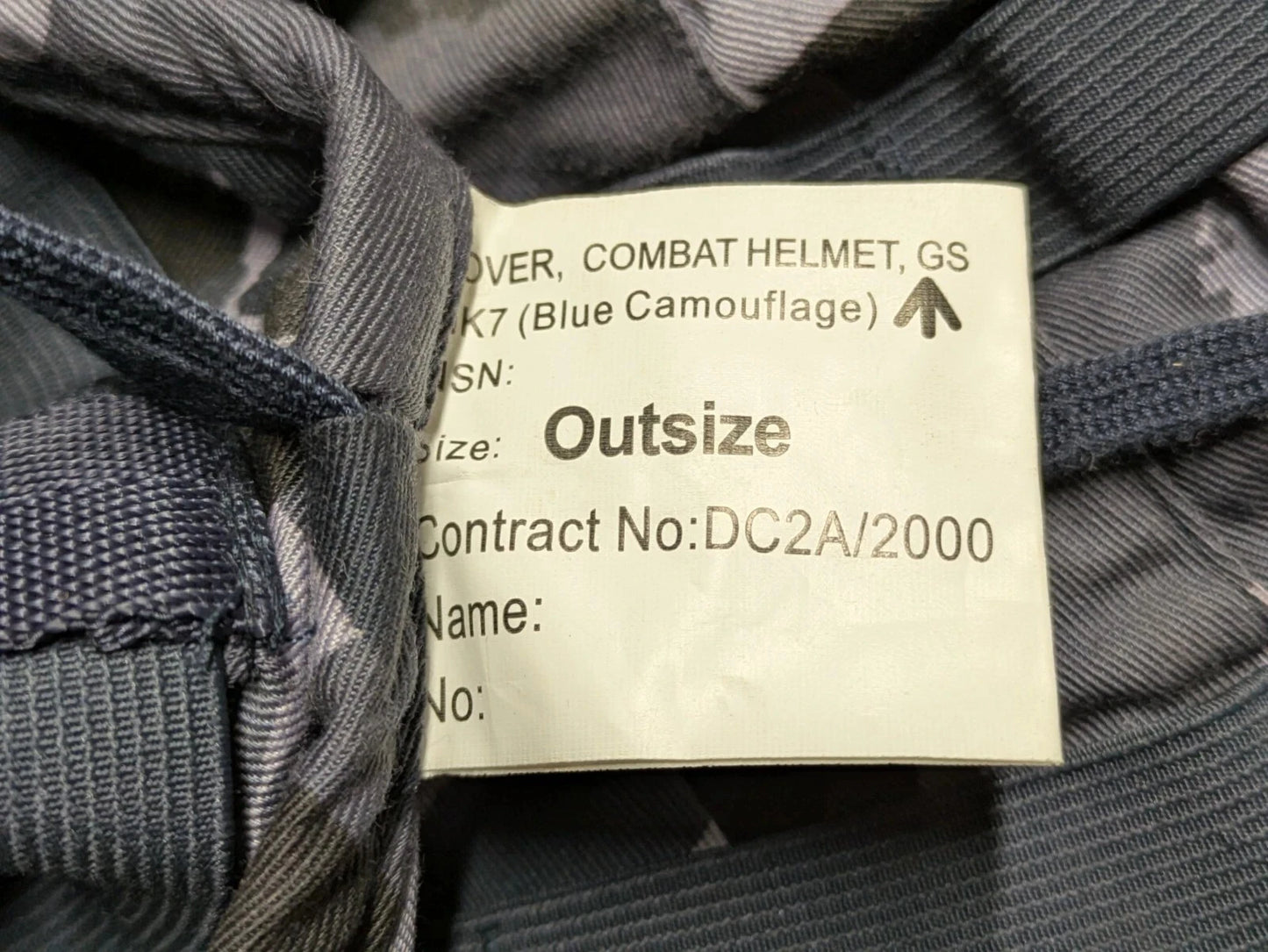 British Army OPFOR Blue DPM Camo MK7 Combat Helmet Cover