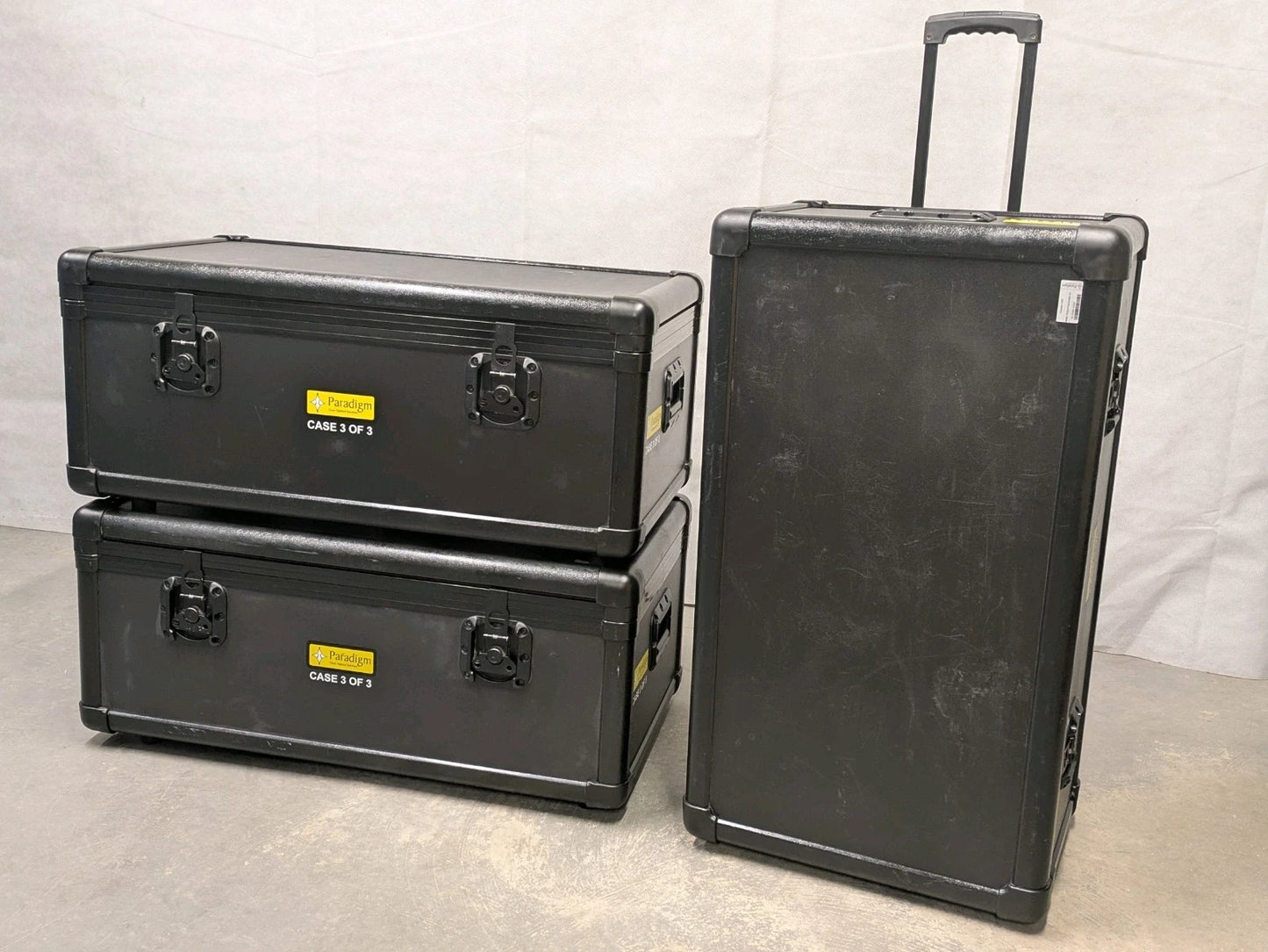 Black Storage Flight Equipment Lockable Wheeled Tote Case Box