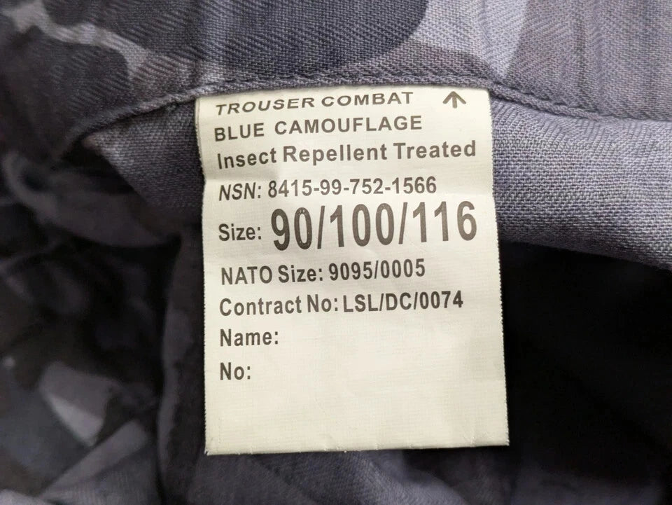 British Army OPFOR Blue DPM Camo Combat Trousers - NEW