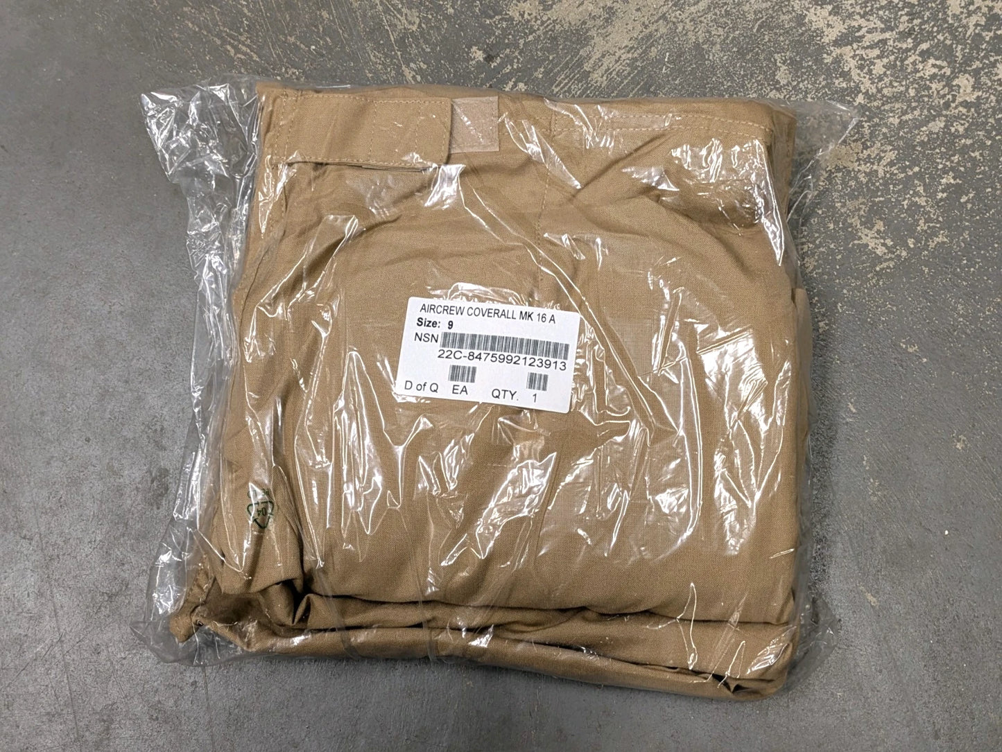 British Army MK16A Aircrew Coveralls Desert Sand