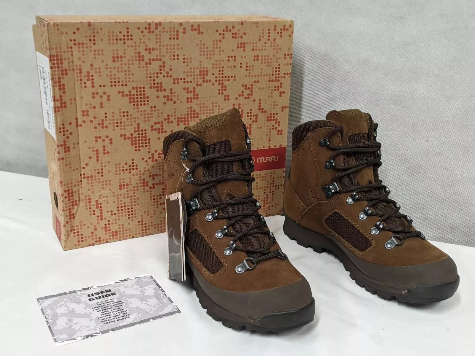 Iturri Brown Suede Leather Desert High Liability Combat Boots