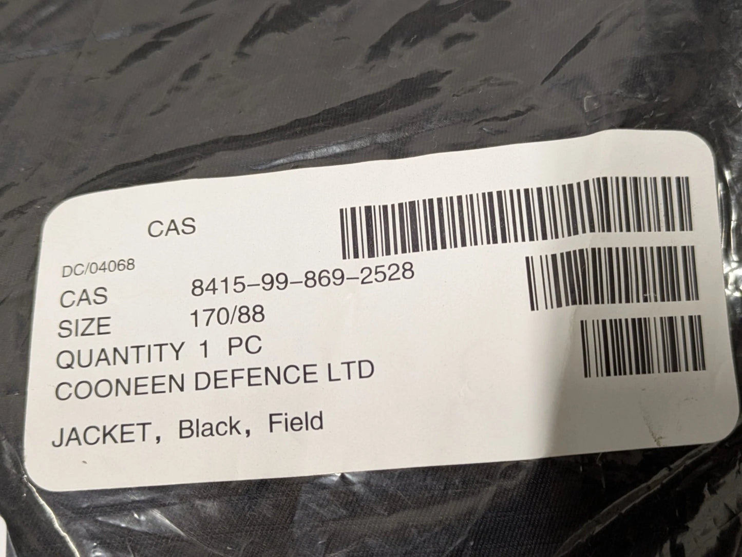 British Army Black Ripstop Field Smock Jacket SAS - NEW