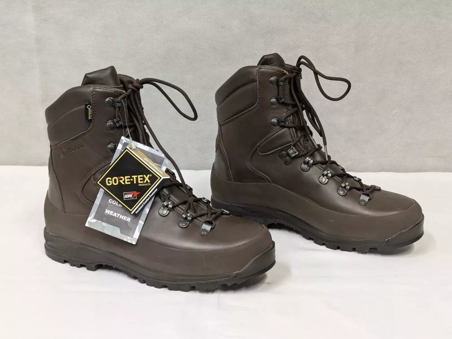 Iturri Brown Leather Goretex Cold Wet Weather Combat Boots