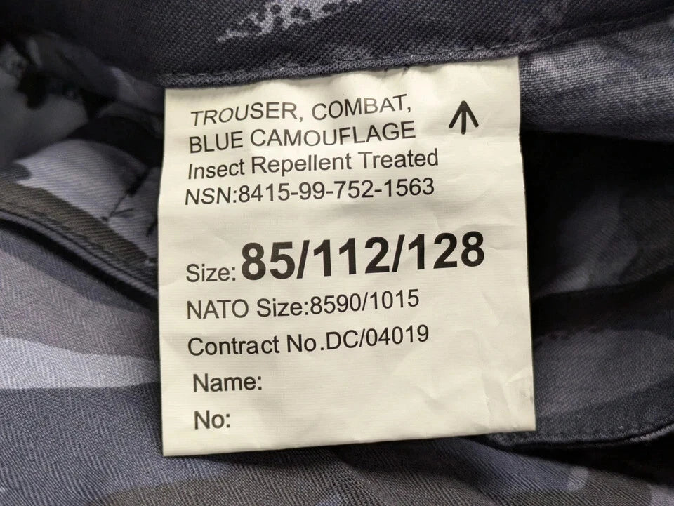 British Army OPFOR Blue DPM Camo Combat Trousers - NEW