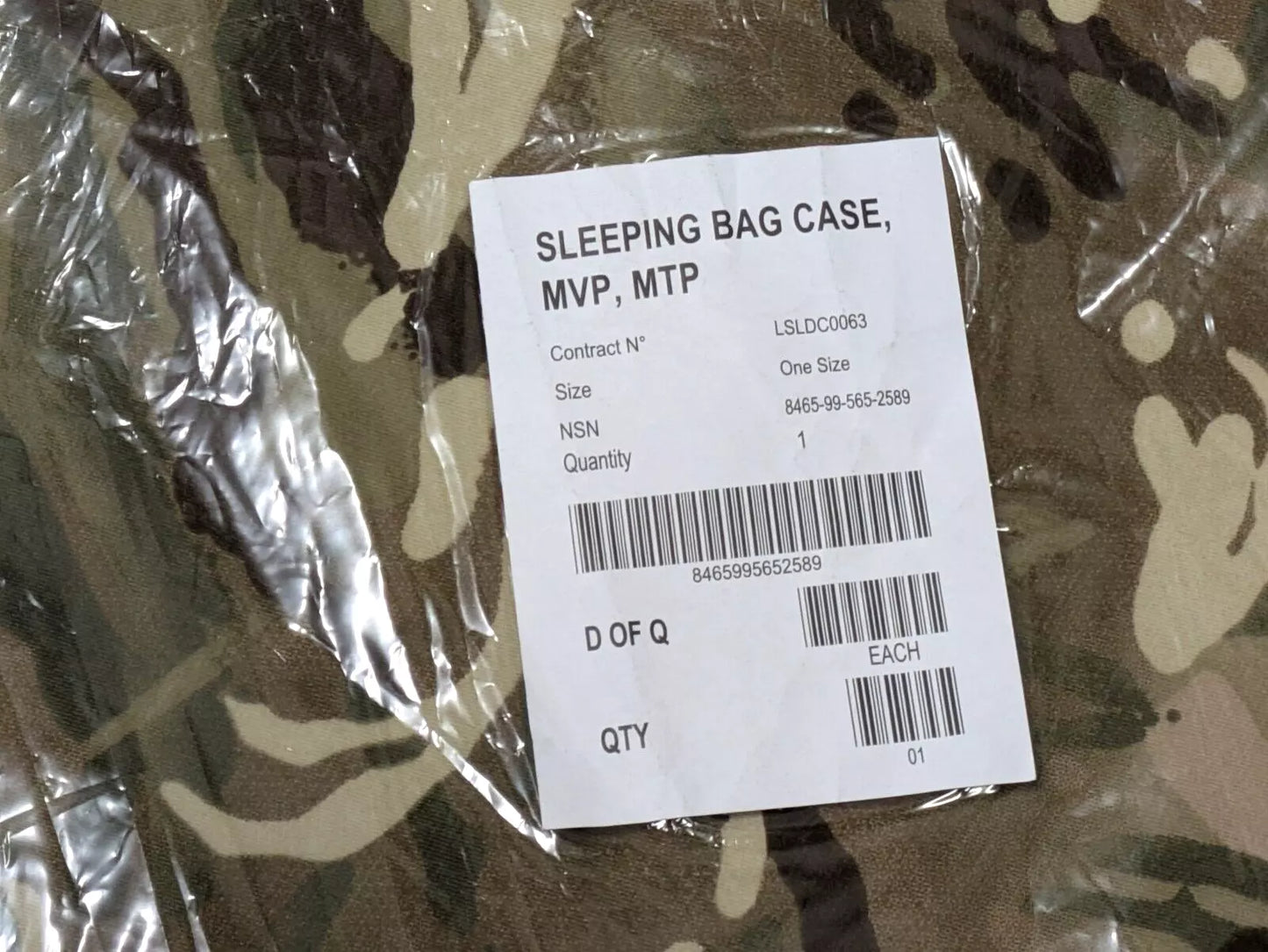 MTP Camo Bivvy Bag MVP Waterproof Sleeping Bag Cover - NEW