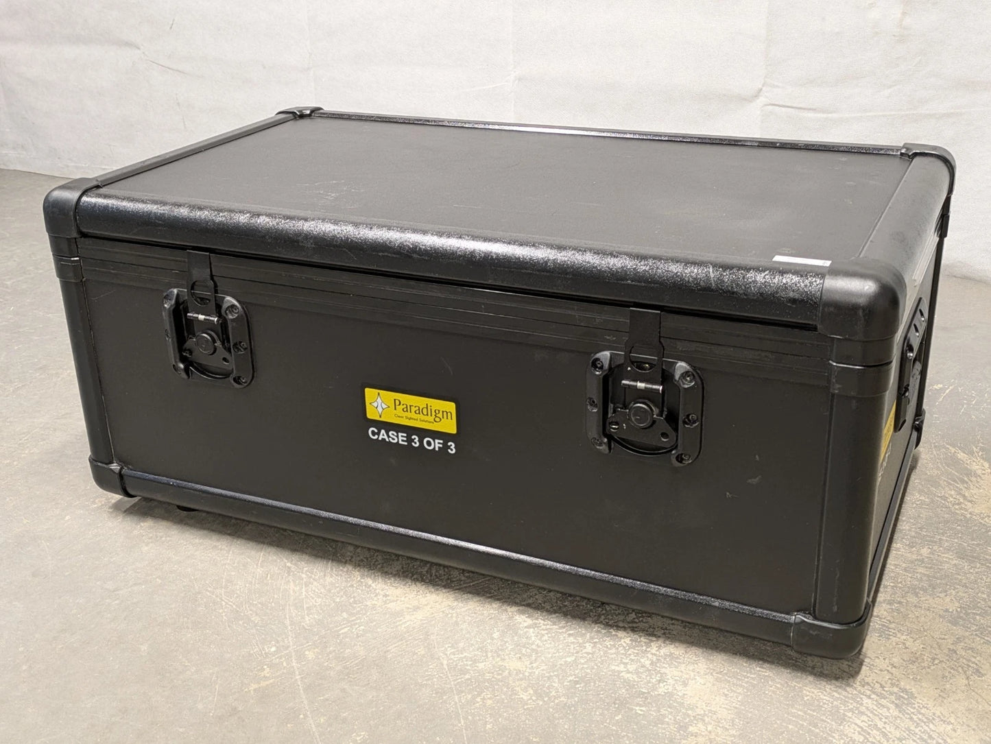 Black Storage Flight Equipment Lockable Wheeled Tote Case Box