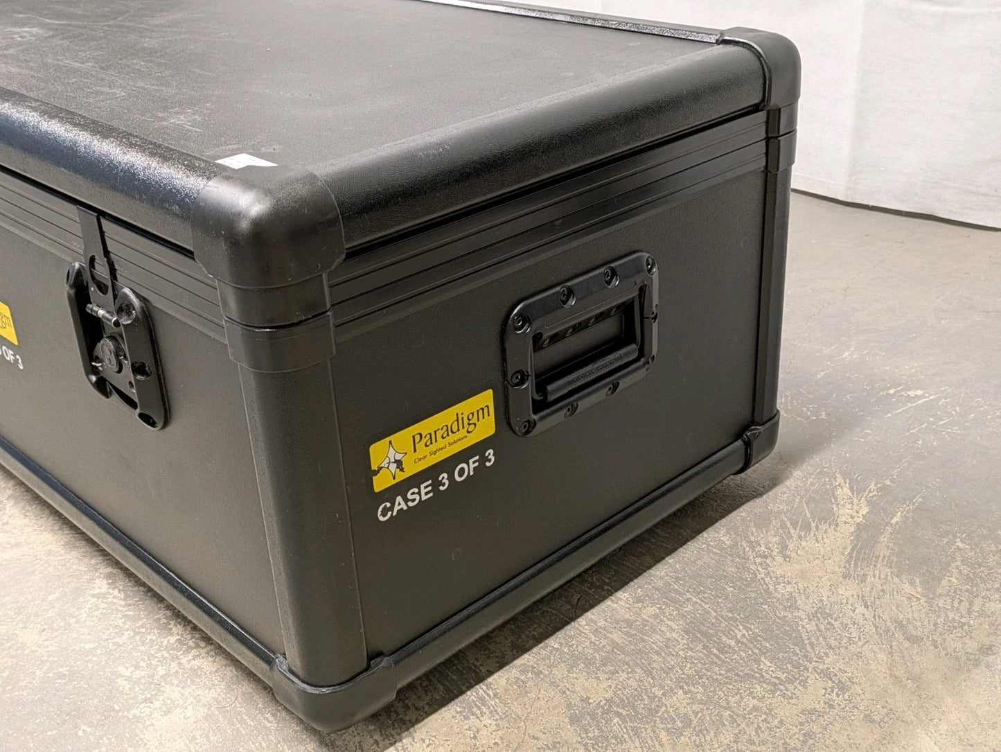 Black Storage Flight Equipment Lockable Wheeled Tote Case Box