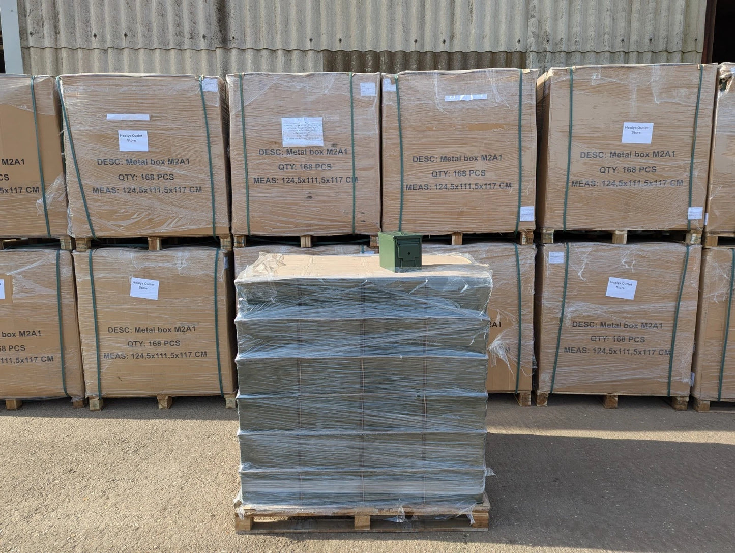 168 x Ammo Box 50 Cal - 1 Pallet - Wholesale Job Lot - NEW