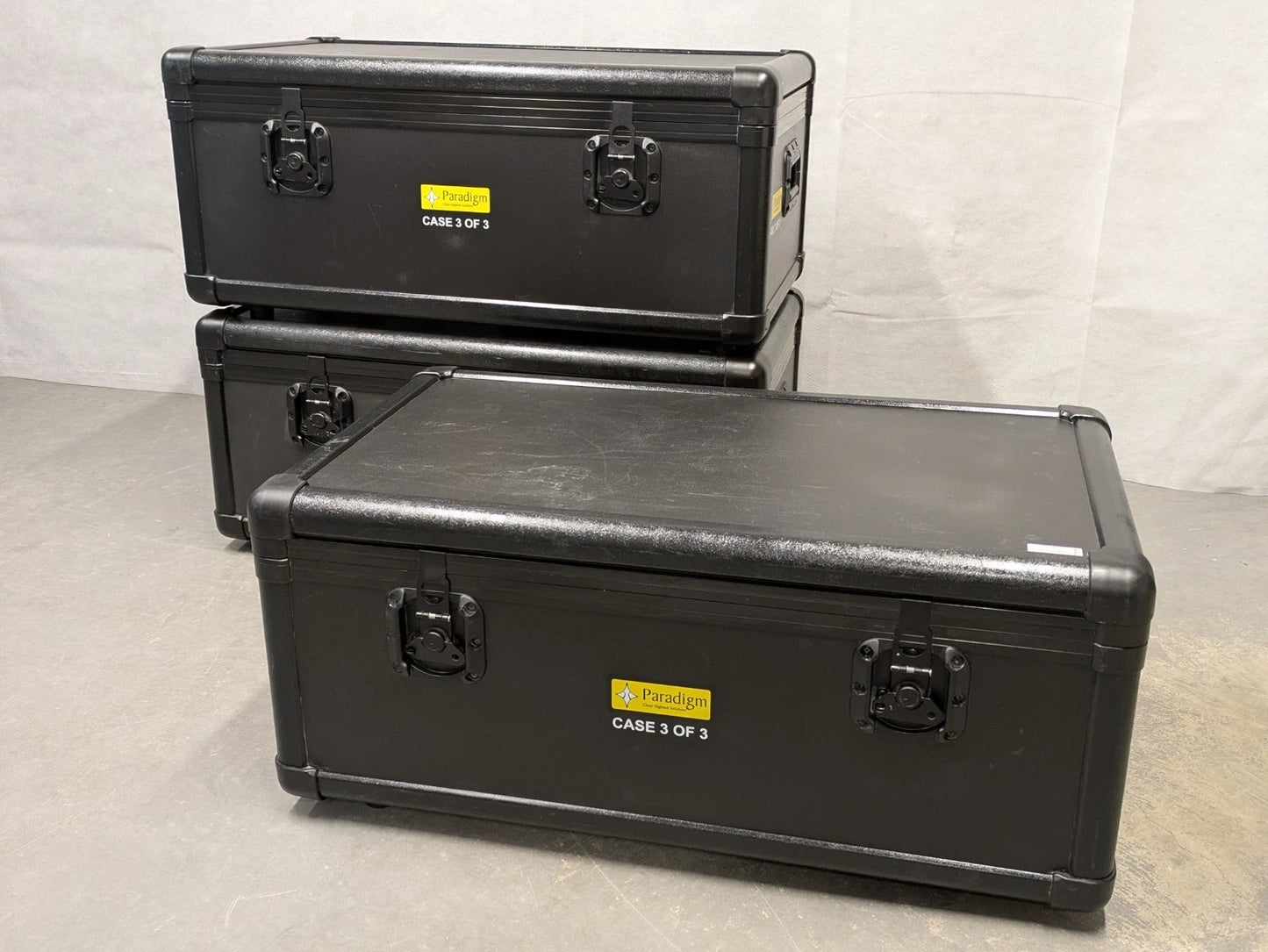 Black Storage Flight Equipment Lockable Wheeled Tote Case Box