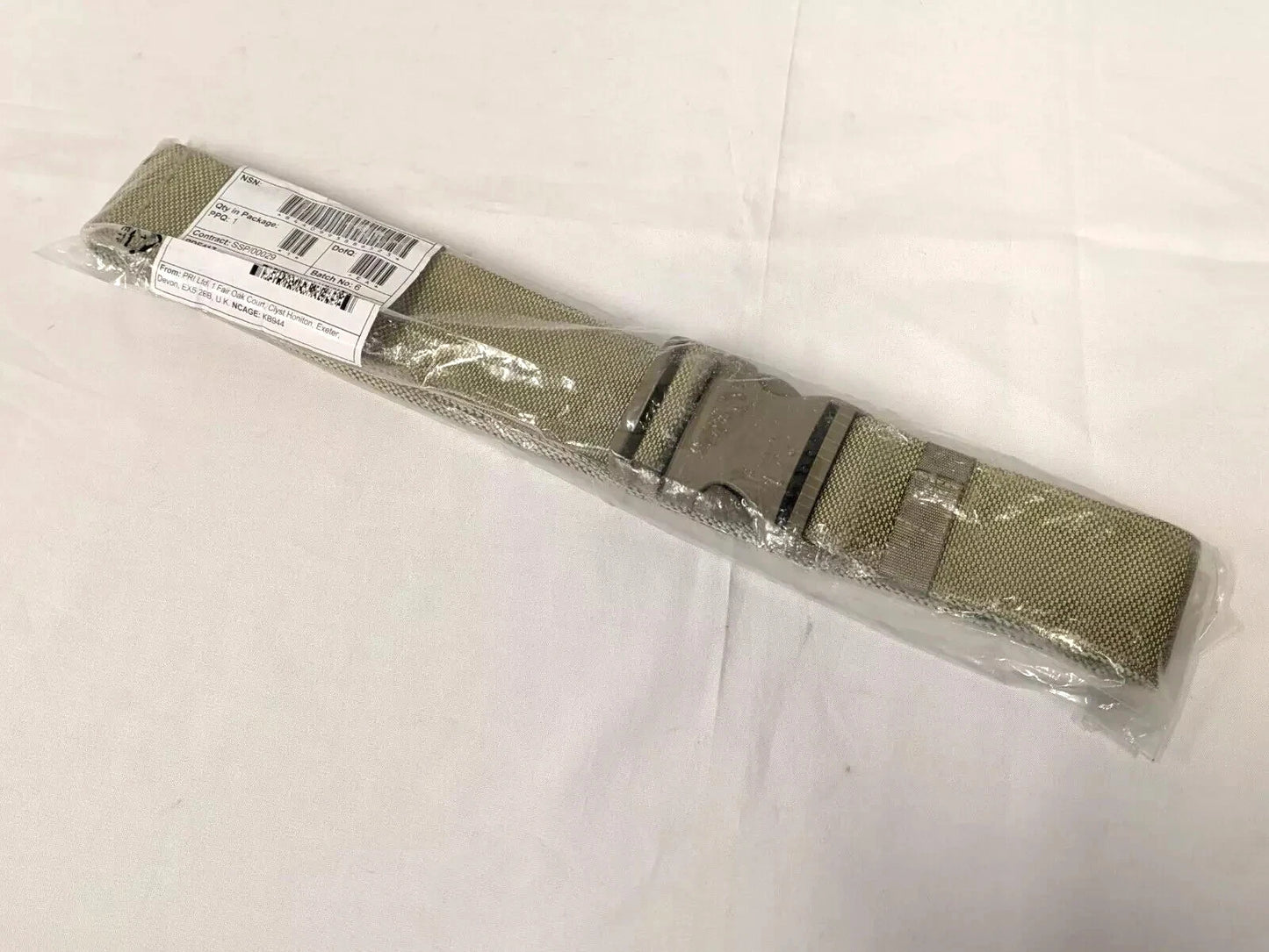 British Army Tactical Webbing Quick Release Belt IRR Light Olive