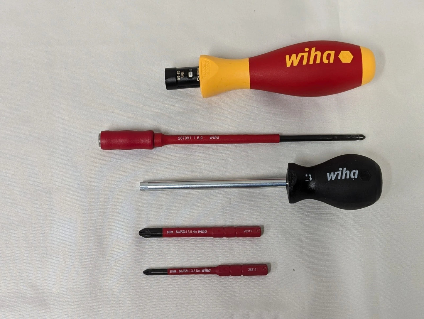 Wiha 5 Piece Torque VDE Insulated Slim Pozidrive Terminal Screwdriver Set 38074