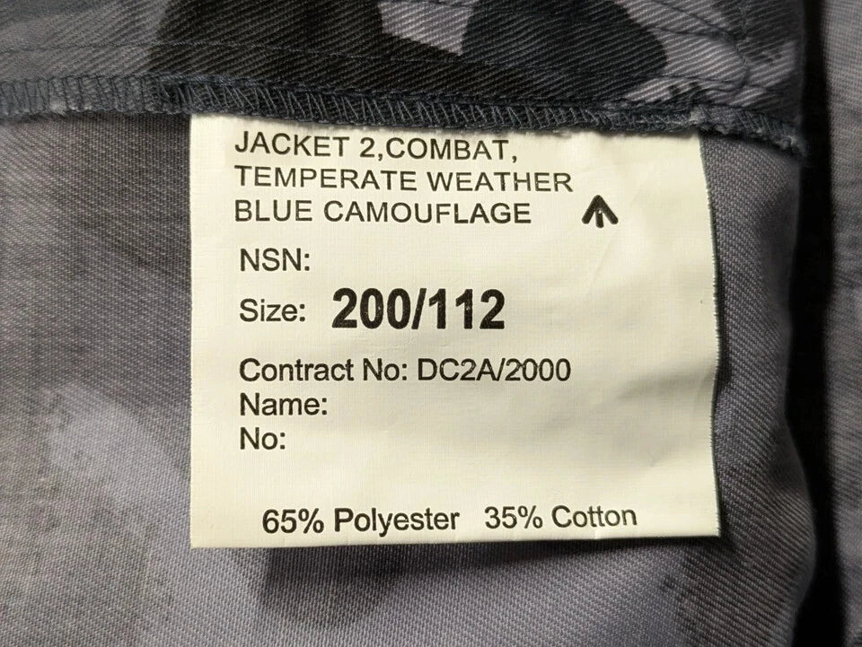 British Army OPFOR Blue DPM Camo Combat Shirt Jacket - NEW
