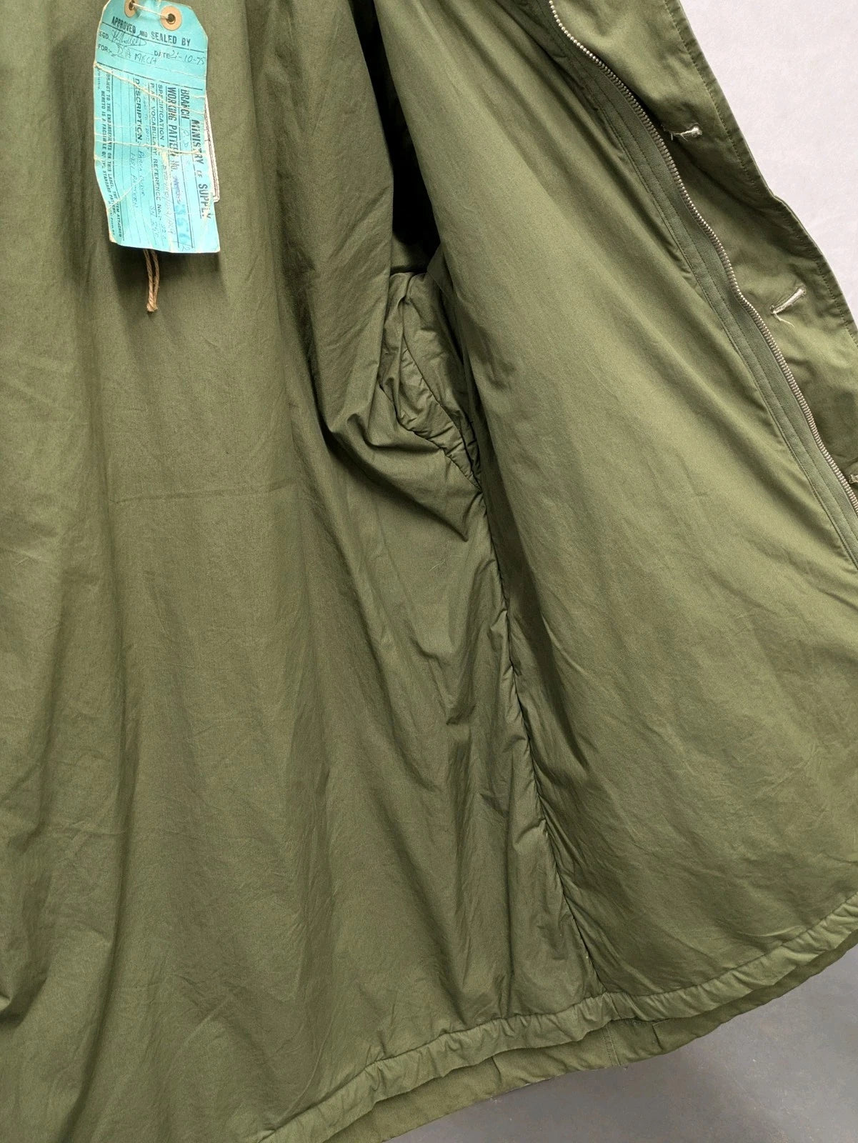 British Army 1951 Pattern Green Ventile Parka Jacket Coat Sealed Pattern - Size 8