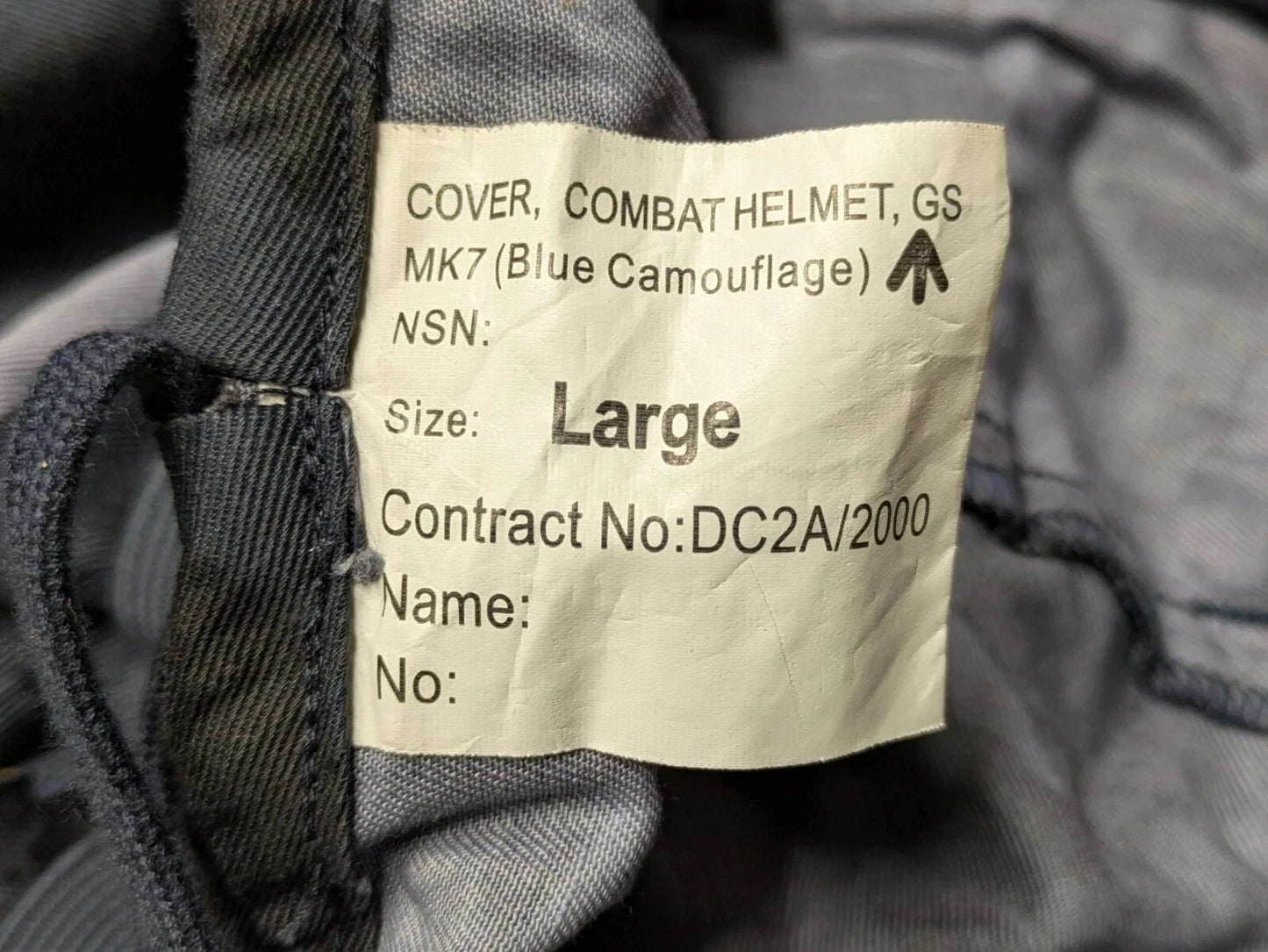 British Army OPFOR Blue DPM Camo MK7 Combat Helmet Cover