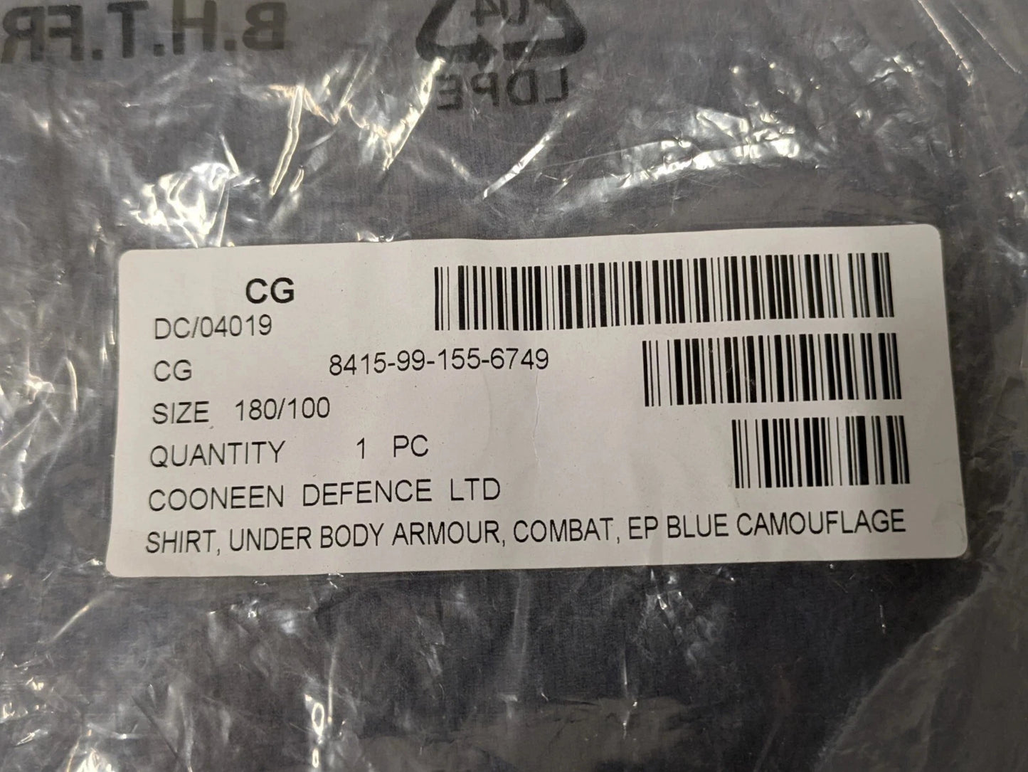 British Army OPFOR Blue DPM Camo UBAC Under Body Armour Combat Shirt - NEW