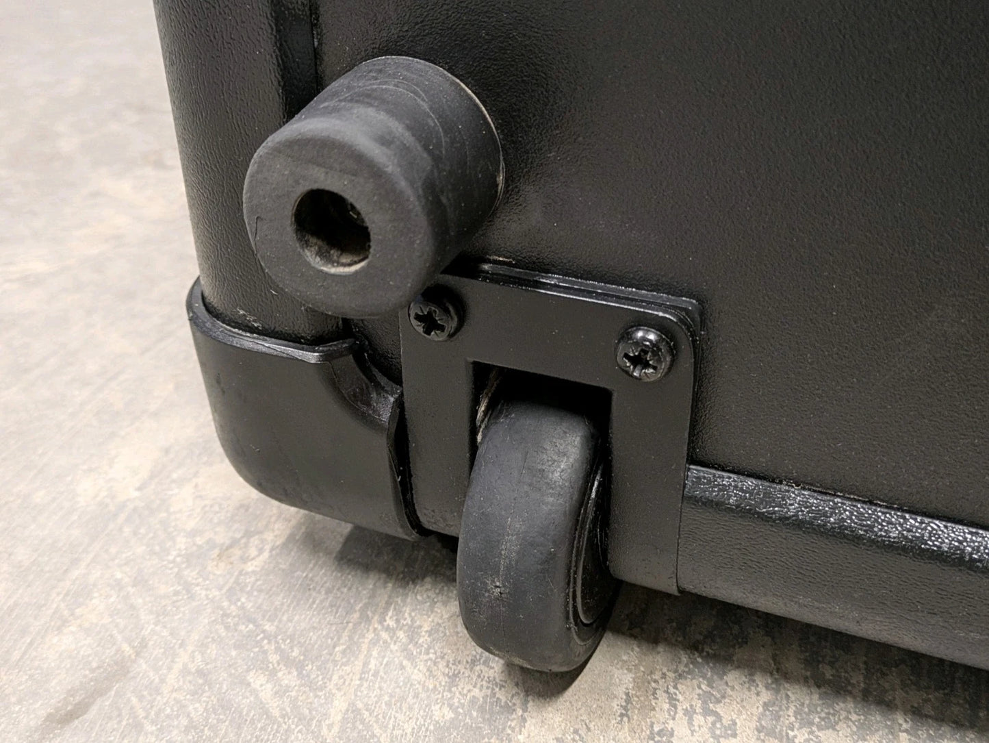 Black Storage Flight Equipment Lockable Wheeled Tote Case Box