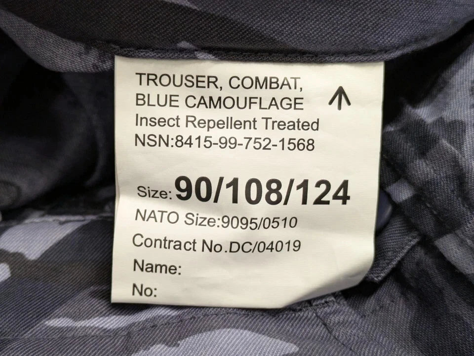 British Army OPFOR Blue DPM Camo Combat Trousers - NEW