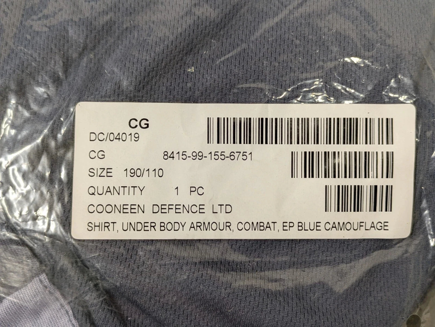 British Army OPFOR Blue DPM Camo UBAC Under Body Armour Combat Shirt - NEW