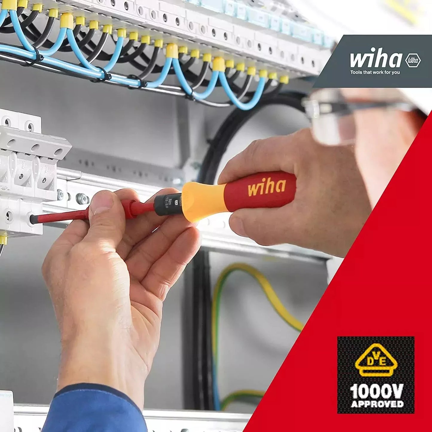 Wiha 5 Piece Torque VDE Insulated Slim Pozidrive Terminal Screwdriver Set 38074